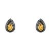 Poiray  earrings for non pierced ears in yellow gold, silver and citrines - 00pp thumbnail