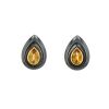 Poiray  earrings for non pierced ears in yellow gold, silver and citrines - 360 thumbnail