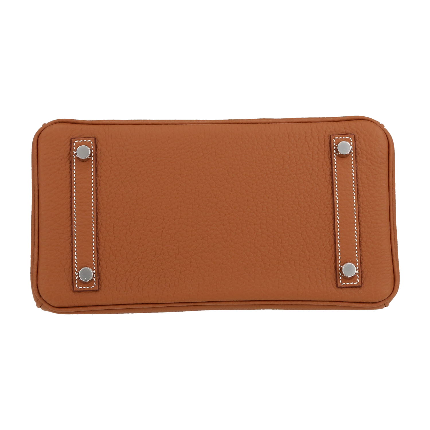 Bolso de mano Hermès  Birkin 25 cm en cuero togo color oro - Detail D1