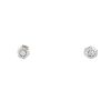 Paire de boucles d'oreilles Messika Joy petit modèle en or blanc et diamants - 360 thumbnail