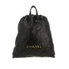 Chanel  22 backpack  in black leather - 360 thumbnail