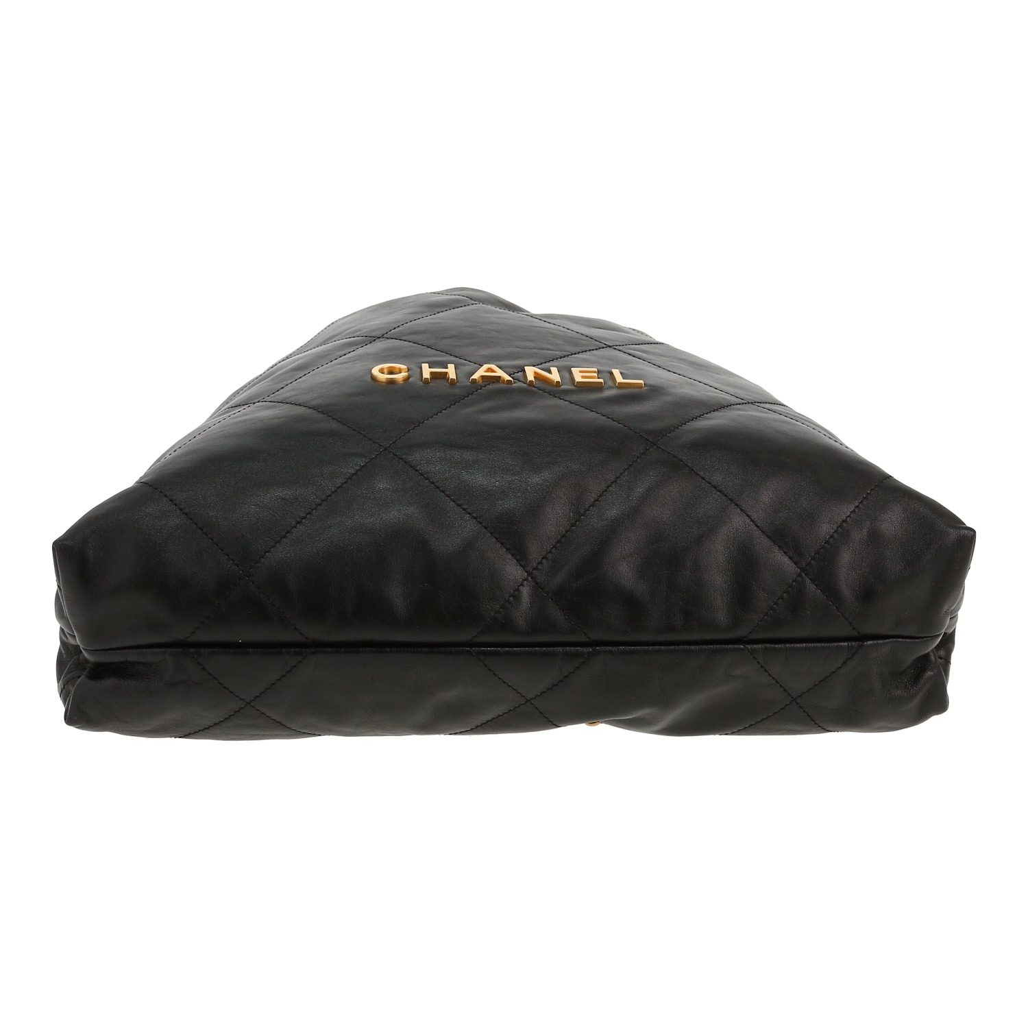 Mochila Chanel  22 en cuero negro - Detail D1