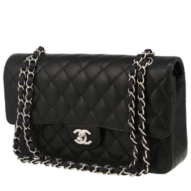 Sac à main Chanel  Timeless Classic en cuir grainé matelassé noir