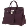 Bolso de mano Hermès  Birkin 25 cm en cuero togo violeta Cassis - 00pp thumbnail