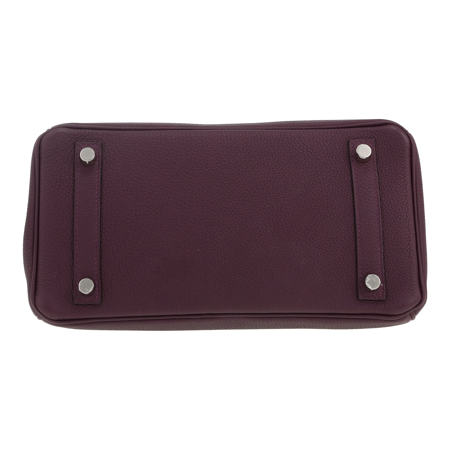 Sac à main Hermès  Birkin 25 cm en cuir togo violet Cassis - Detail D1