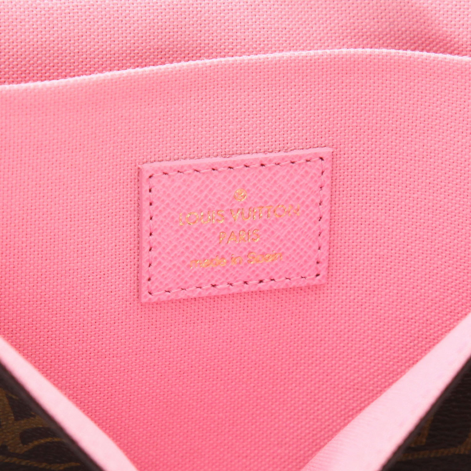 Bolso bandolera Louis Vuitton  Félicie en lona Monogram marrón - Detail D2