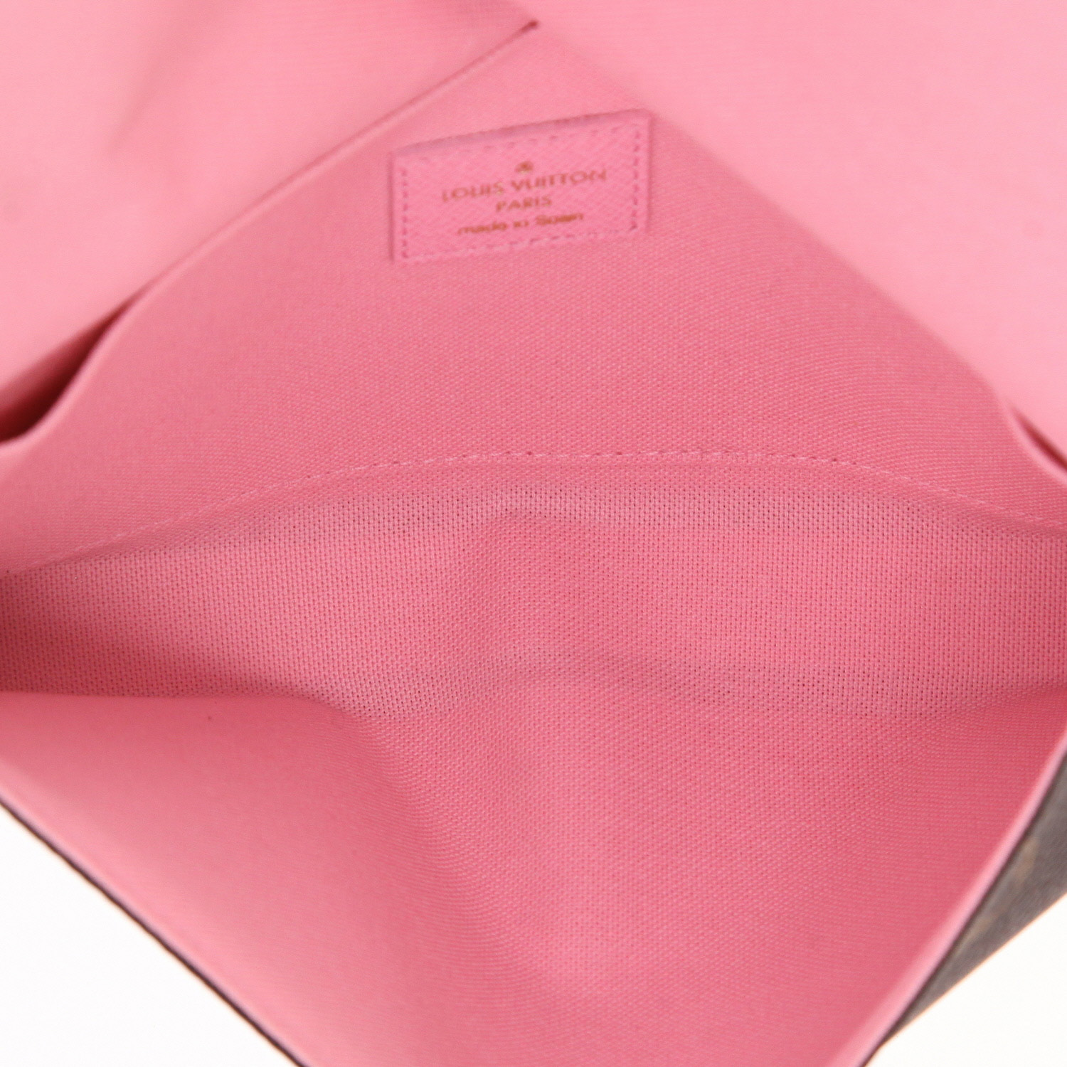 Louis Vuitton  Félicie shoulder bag  in brown monogram canvas - Detail D3