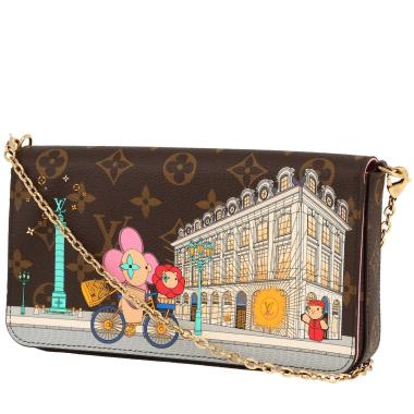 Borsa a tracolla Louis Vuitton  Félicie in tela monogram marrone