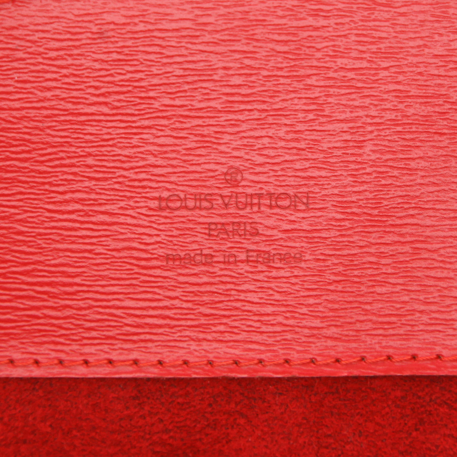 Louis Vuitton  Cluny handbag  in red epi leather - Detail D2