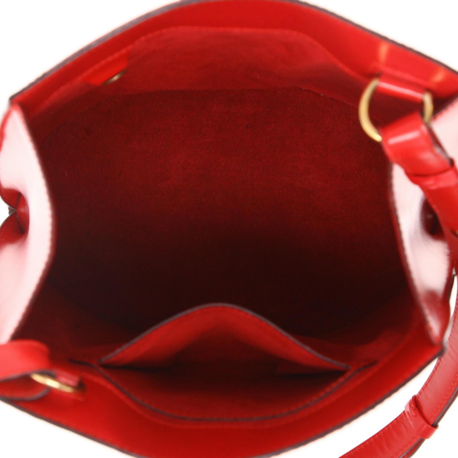 Louis Vuitton  Cluny handbag  in red epi leather - Detail D3