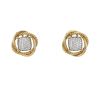 David Yurman Infinity earrings in yellow gold and diamonds - 360 thumbnail