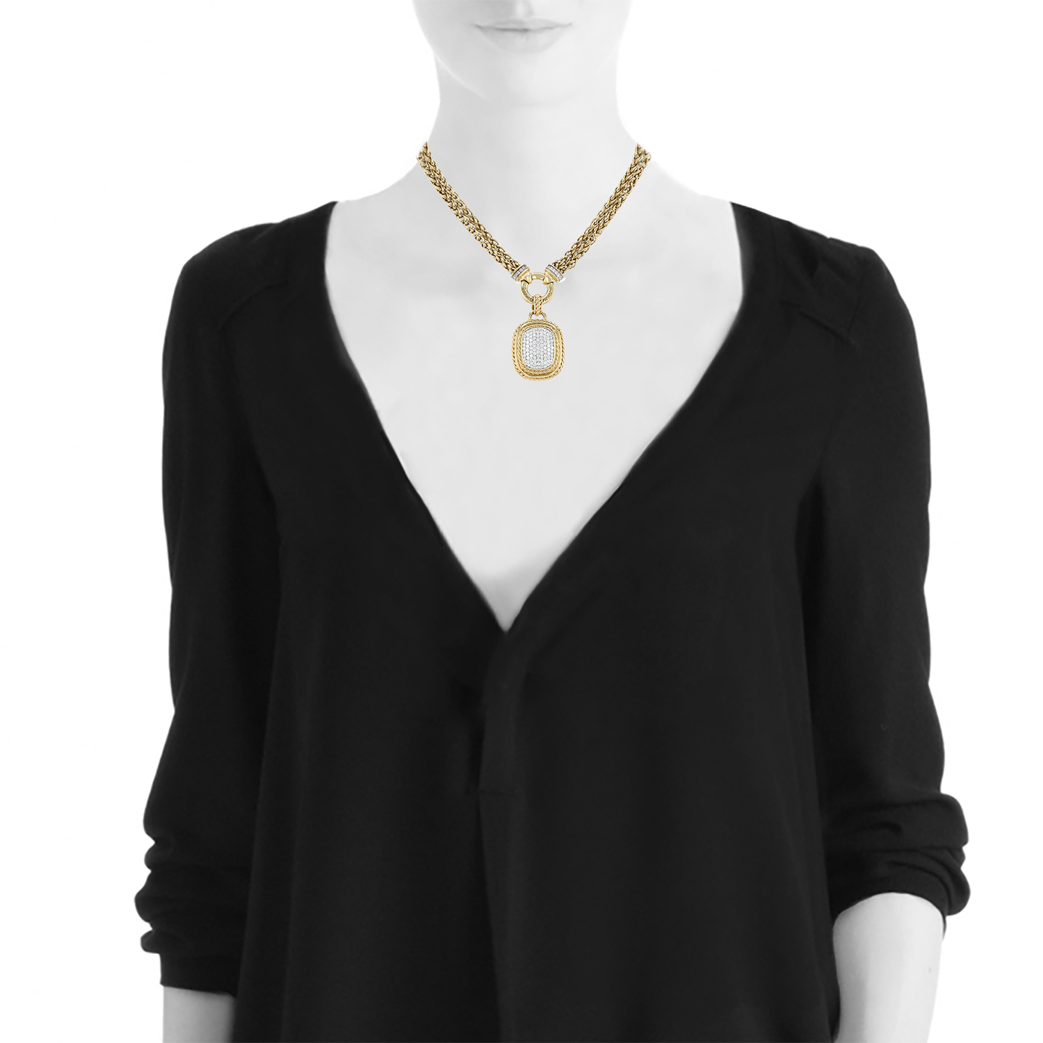 Collana David Yurman  in oro giallo e diamanti - Detail D1