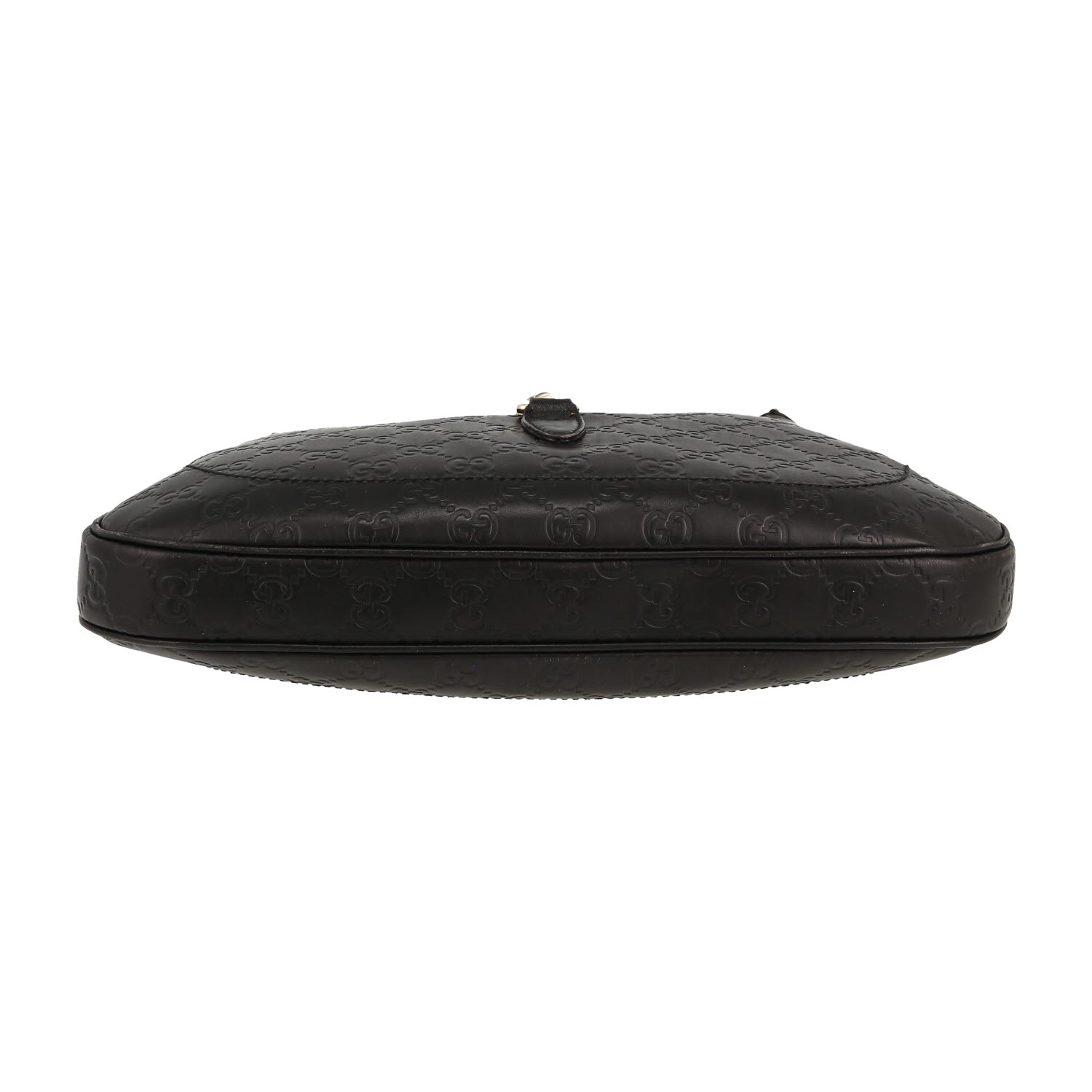 Bolso de mano Gucci  Jackie en cuero monogram huella negro - Detail D1