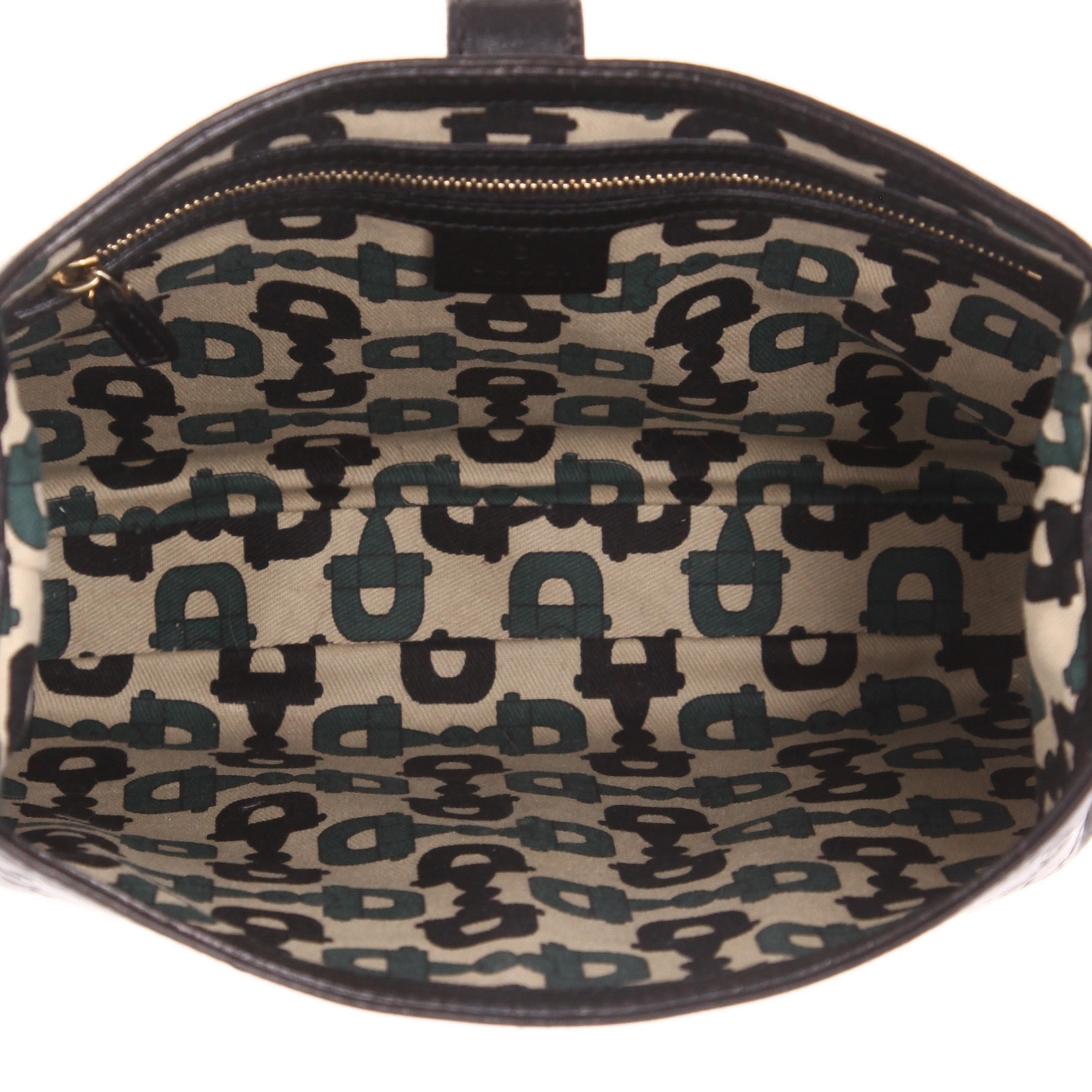 Bolso de mano Gucci  Jackie en cuero monogram huella negro - Detail D3
