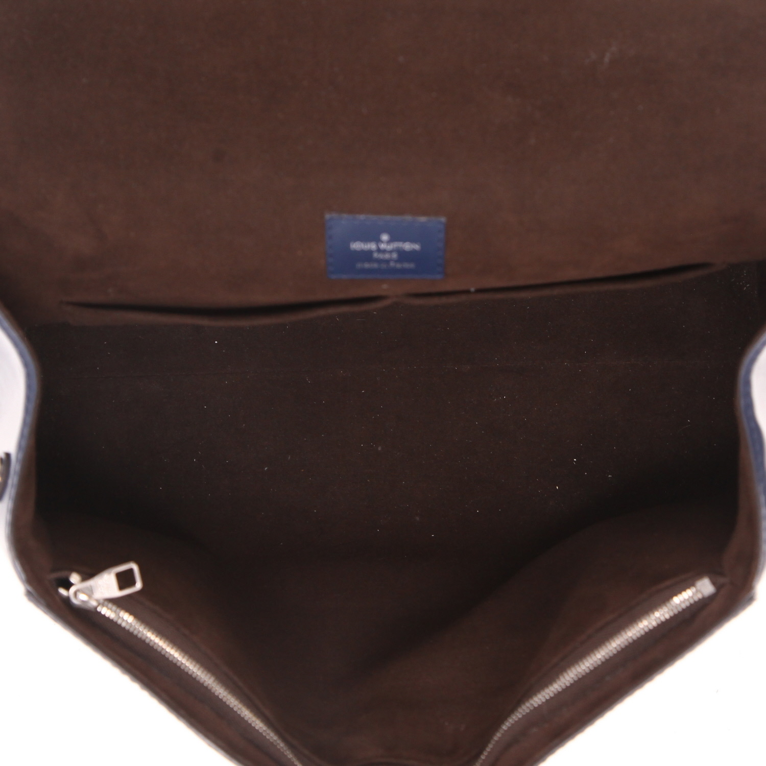 Louis Vuitton  Cluny handbag  in blue epi leather - Detail D3