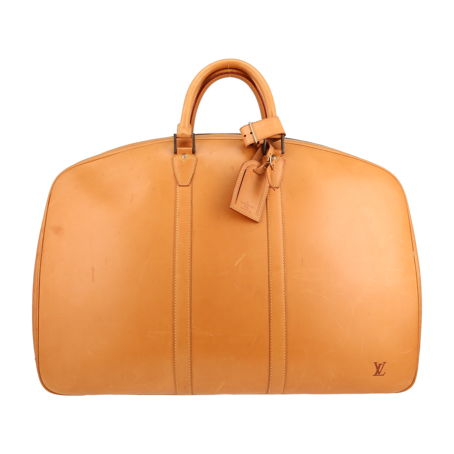 Bolsa de viaje Louis Vuitton Kendall en cuero natural - Detail D1
