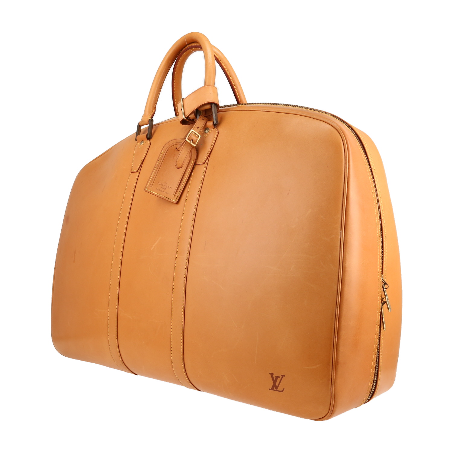 Bolsa de viaje Louis Vuitton Kendall en cuero natural - Detail D2