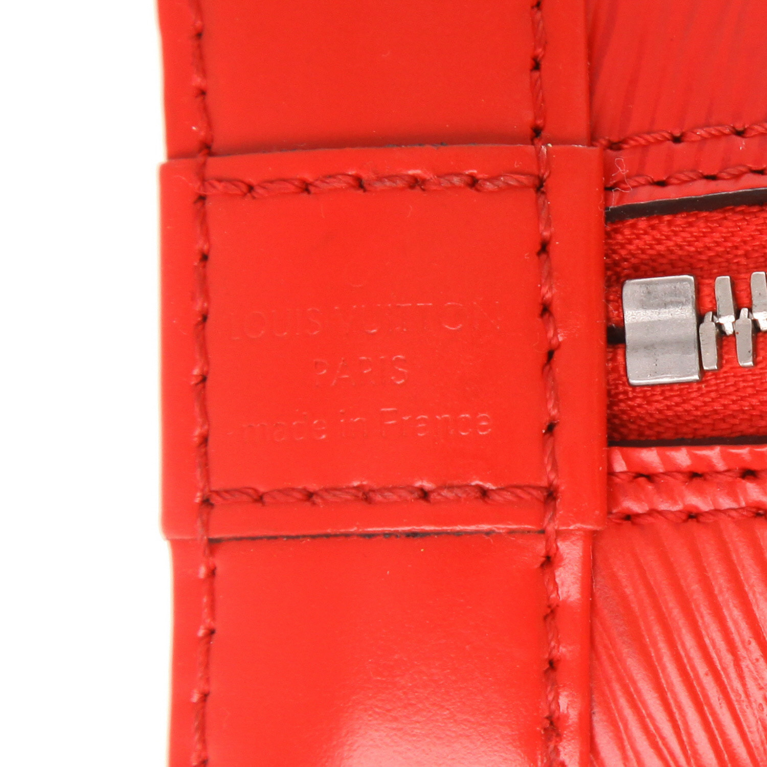 Bolso bandolera Louis Vuitton   en cuero Epi rojo - Detail D2