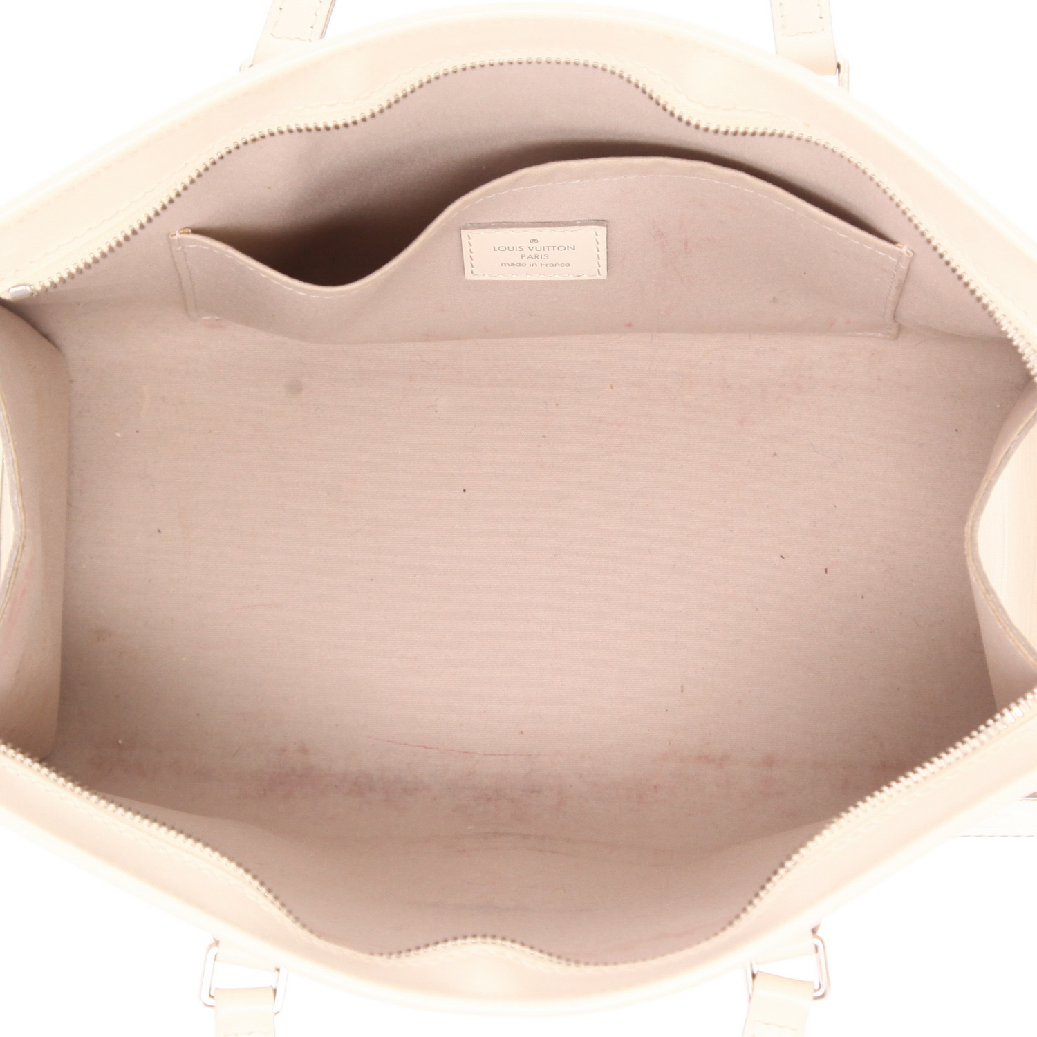 Sac porté épaule Louis Vuitton  Madeleine en cuir épi blanc et cuir blanc - Detail D3