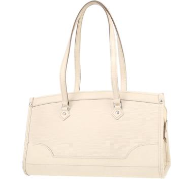Borsa a spalla Louis Vuitton  Madeleine in pelle Epi bianca e pelle bianca