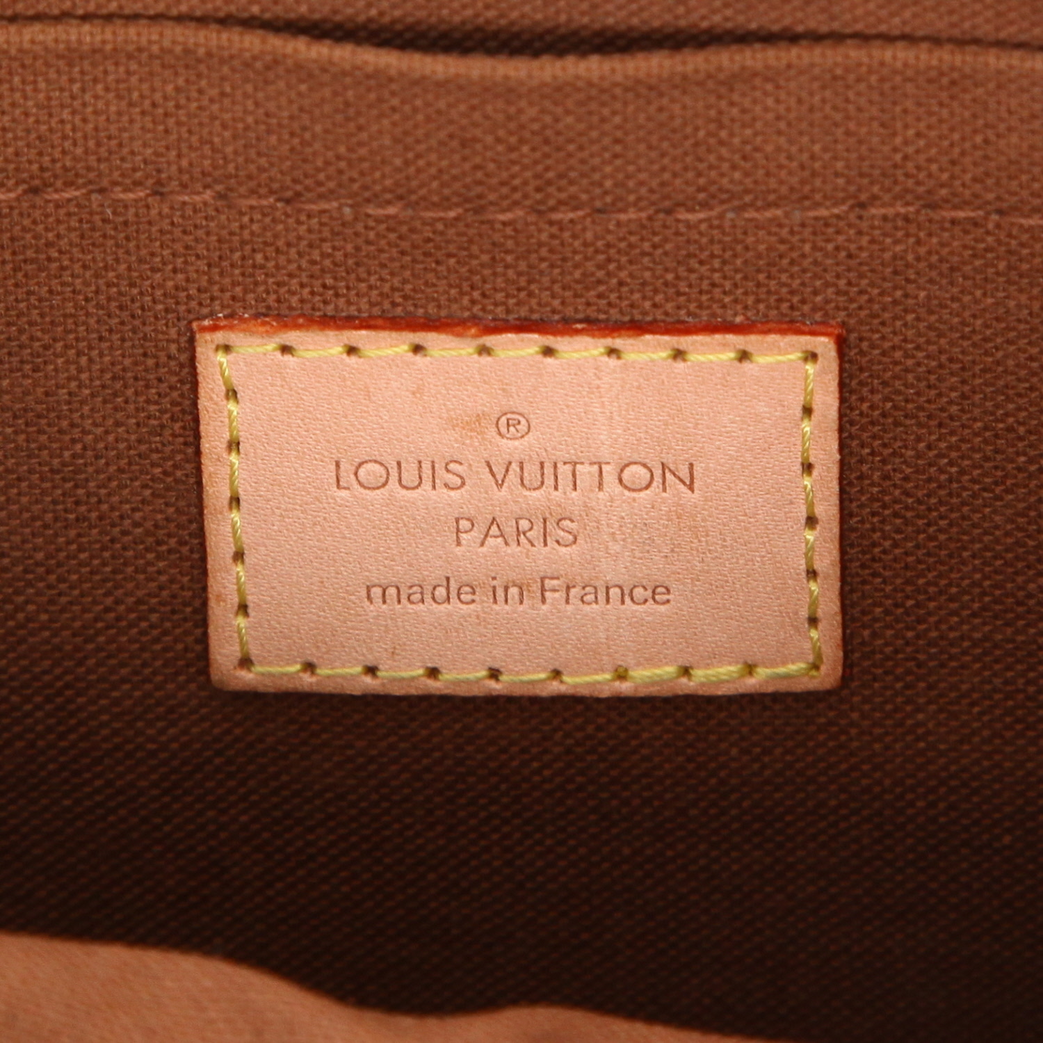Borsa a tracolla Louis Vuitton  Sologne in tela monogram marrone e pelle naturale - Detail D2