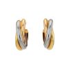 Cartier Trinity hoop earrings in 3 golds - 00pp thumbnail