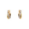 Cartier Trinity hoop earrings in 3 golds - 360 thumbnail