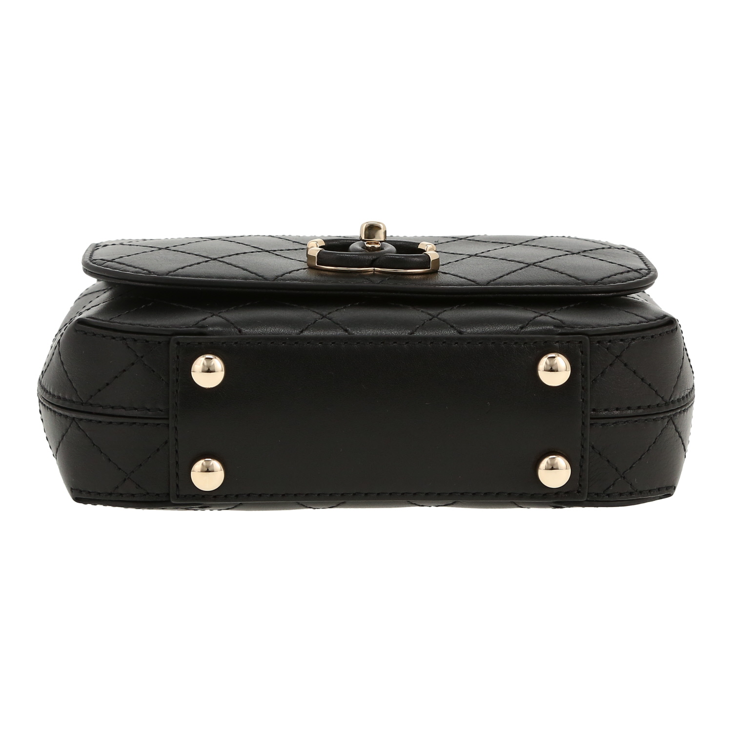 Chanel   shoulder bag  in black leather - Detail D1