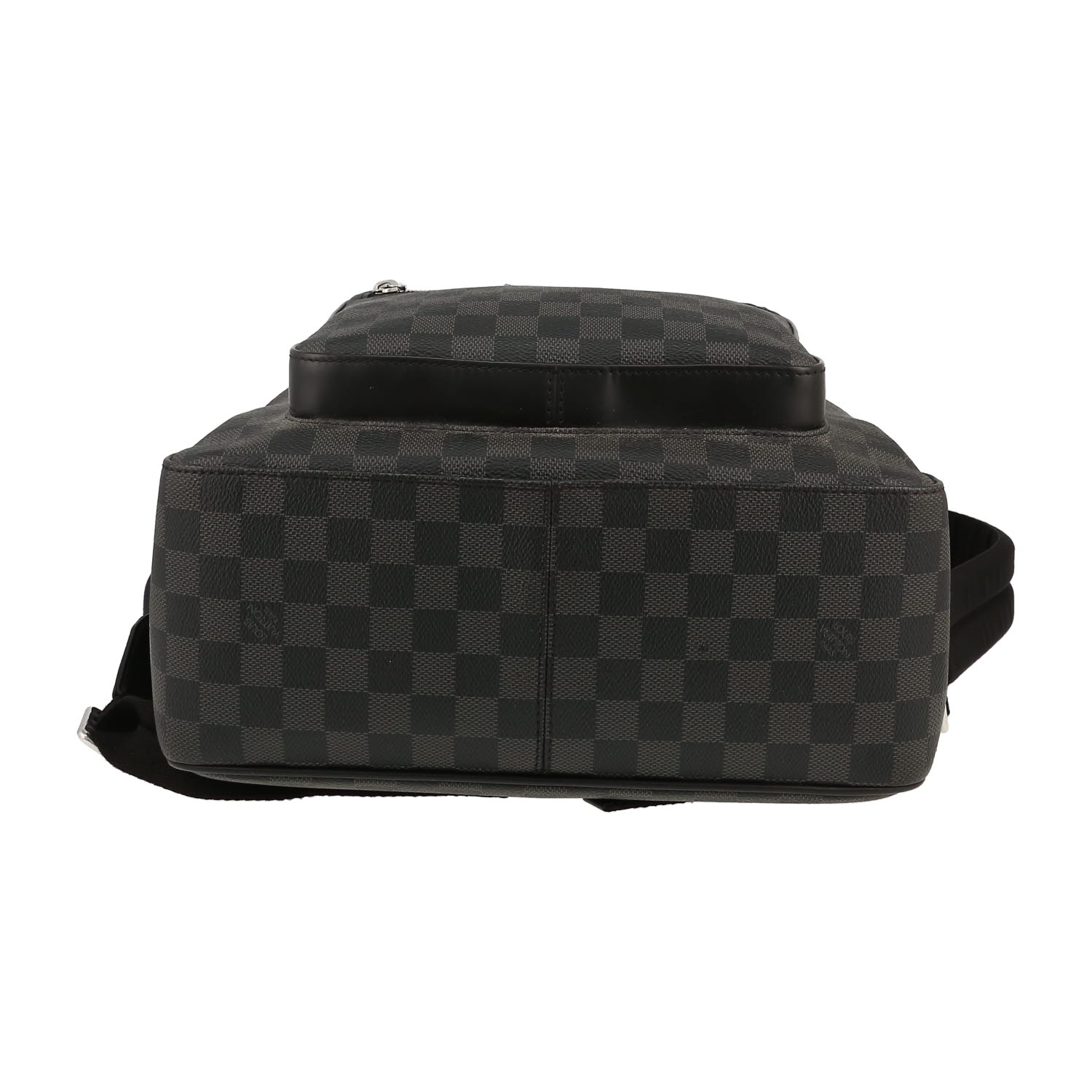 Sac à dos Louis Vuitton  Josh en toile damier gris Graphite et cuir noir - Detail D1