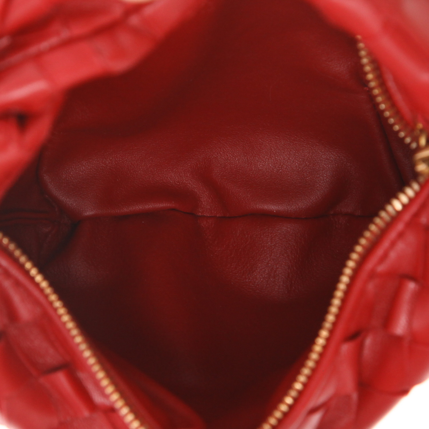 Borsa Bottega Veneta  Jodie in pelle intrecciata rossa - Detail D3