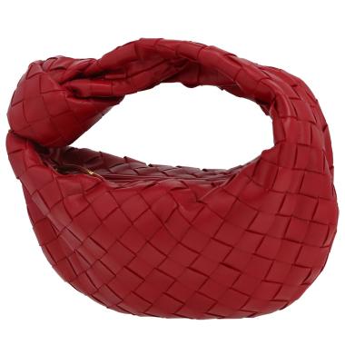 Bottega Veneta  Jodie handbag  in red intrecciato leather