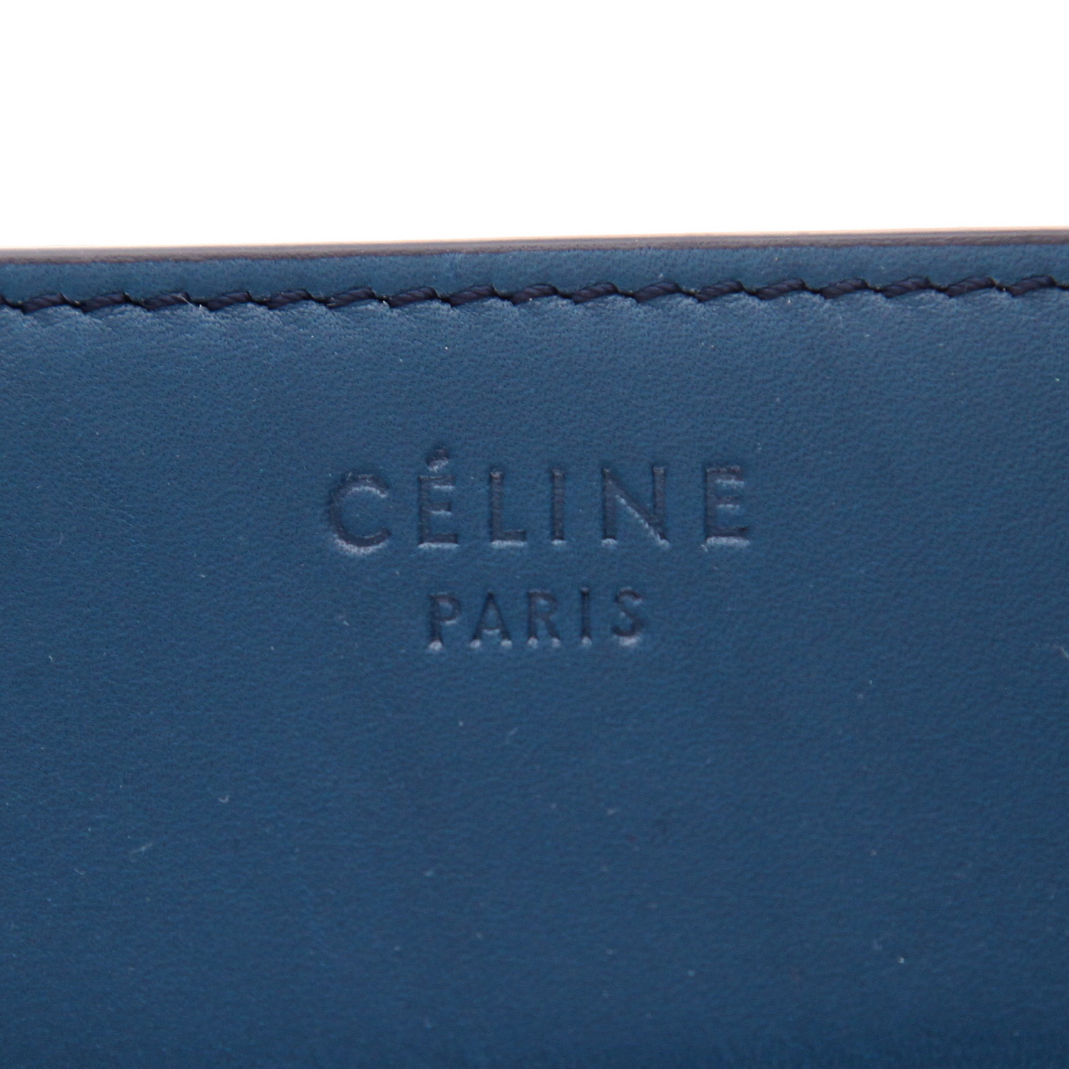 Sac à main Celine  Phantom en cuir bleu - Detail D2