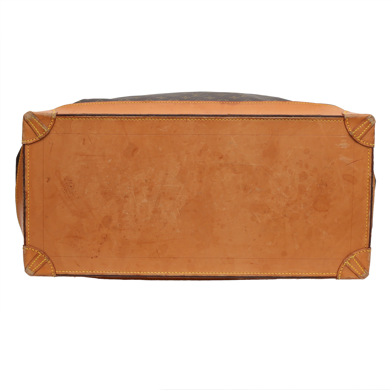 Bolso Louis Vuitton  Steamer Bag en lona Monogram marrón y cuero natural - Detail D4