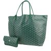 Sac cabas Goyard  Saint-Louis en toile Goyardine verte et cuir vert - 00pp thumbnail