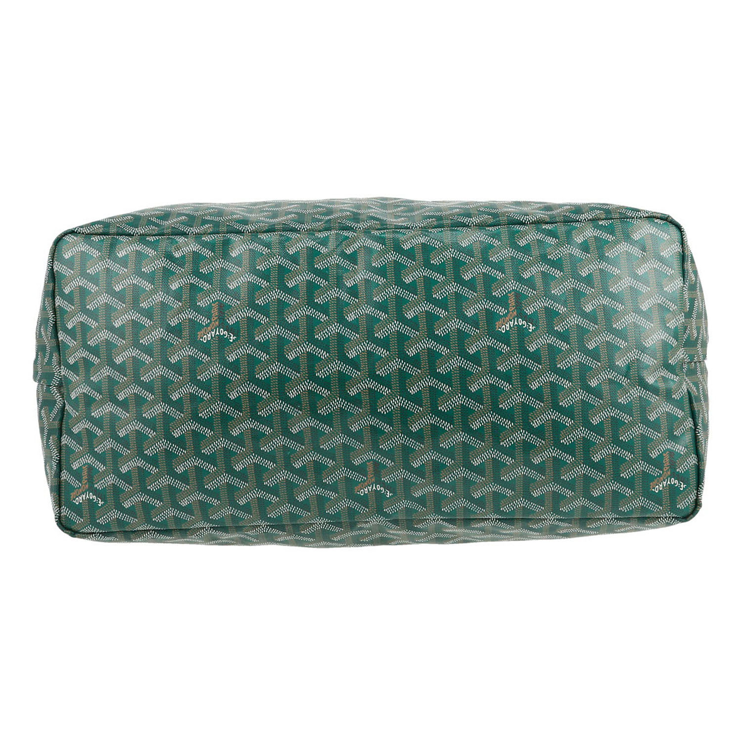 Goyard  Saint-Louis shopping bag  in green Goyard canvas  and green leather - Detail D1