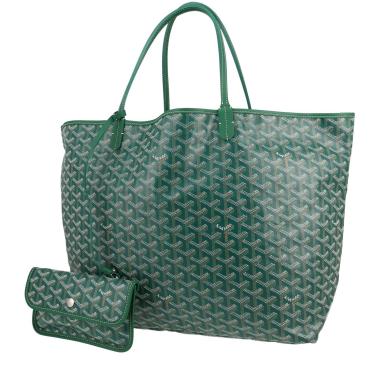 Shopping bag Goyard  Saint-Louis in tela Goyardine verde e pelle verde