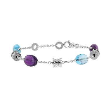 Bulgari B.Zero1 bracelet in white gold, topaz and amethysts