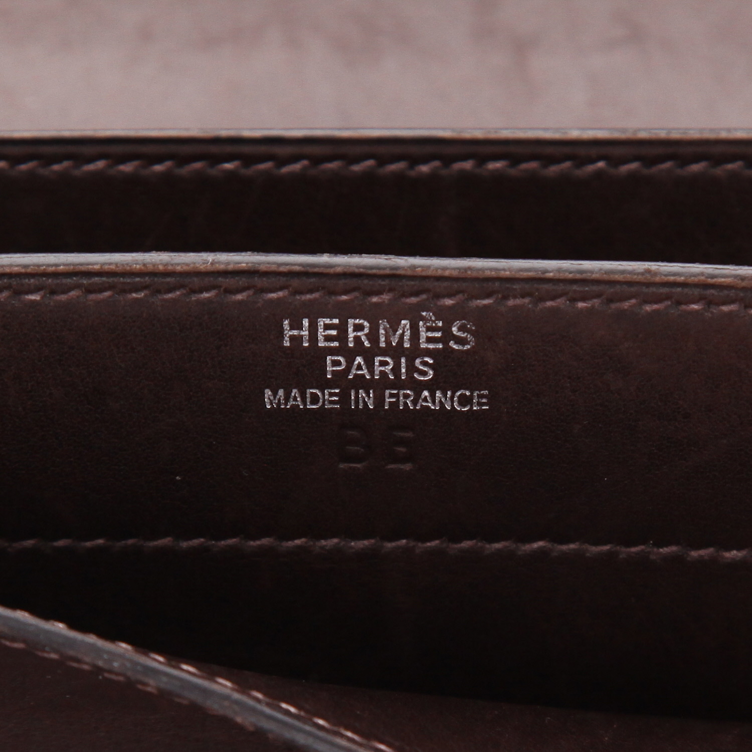 Porte-documents Hermès  Sac à dépêches en cuir box marron - Detail D2