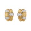 Vintage   1980's earrings in yellow gold, white gold and diamonds - 00pp thumbnail