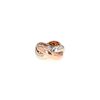 Half-articulated Poiray Tresse ring in pink gold and white gold - 360 thumbnail