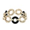 Bracelet Vintage  en or jaune 14 carats et onyx - 00pp thumbnail