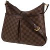 Borsa a tracolla Louis Vuitton  Bloomsbury in tela a scacchi ebana e pelle lucida marrone - 00pp thumbnail