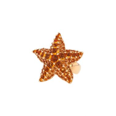 Anello Pomellato Sirène in oro rosa e quarzi citrini