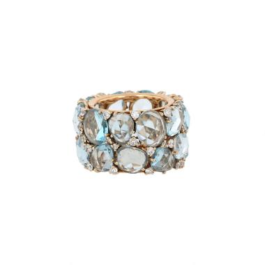 Bague Pomellato Lulu en or rose,  topazes et diamants