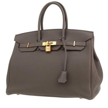 Borsa Hermès  Birkin 35 cm in pelle togo grigia