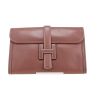 Hermès  Jige pouch  in brown box leather - 360 thumbnail