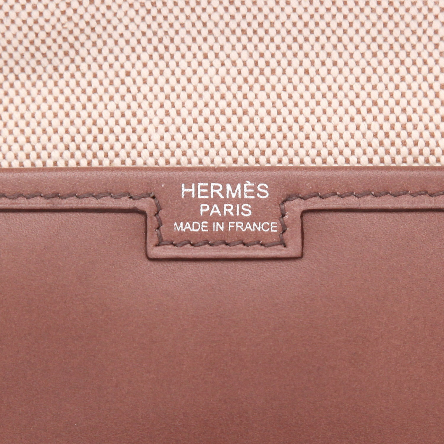 Pochette Hermès  Jige in pelle box marrone - Detail D2