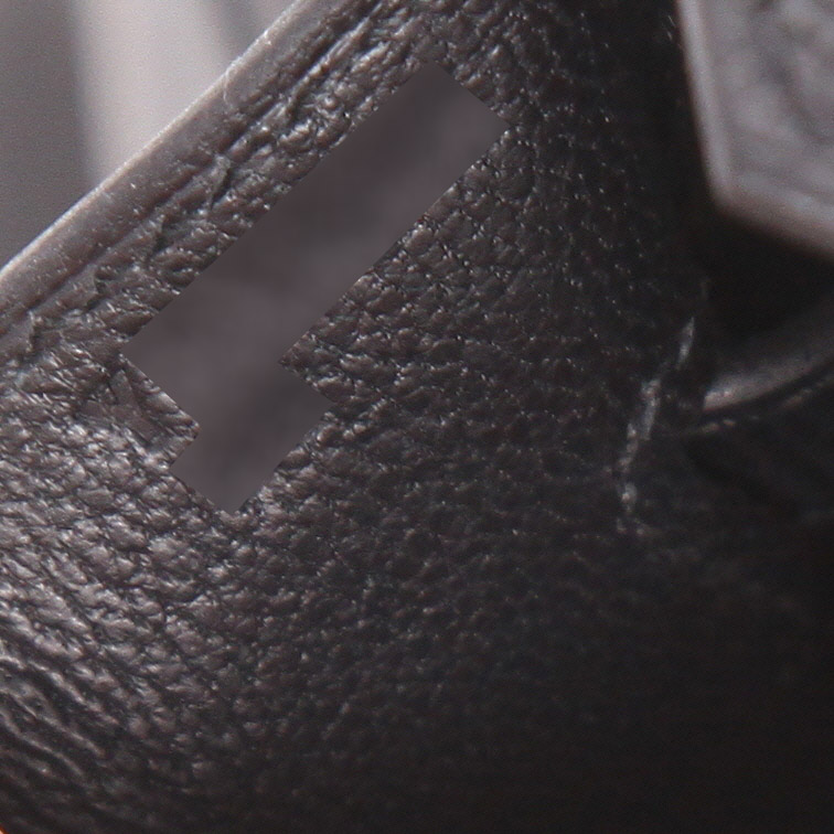 Borsa Hermès  Birkin 30 cm in pelle Epsom nera - Detail D4