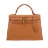 Borsa Hermès  Kelly 32 cm in pelle Chamonix gold - 360 thumbnail