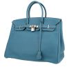 Bolso de mano Hermès  Birkin 35 cm en cuero togo azul - 00pp thumbnail